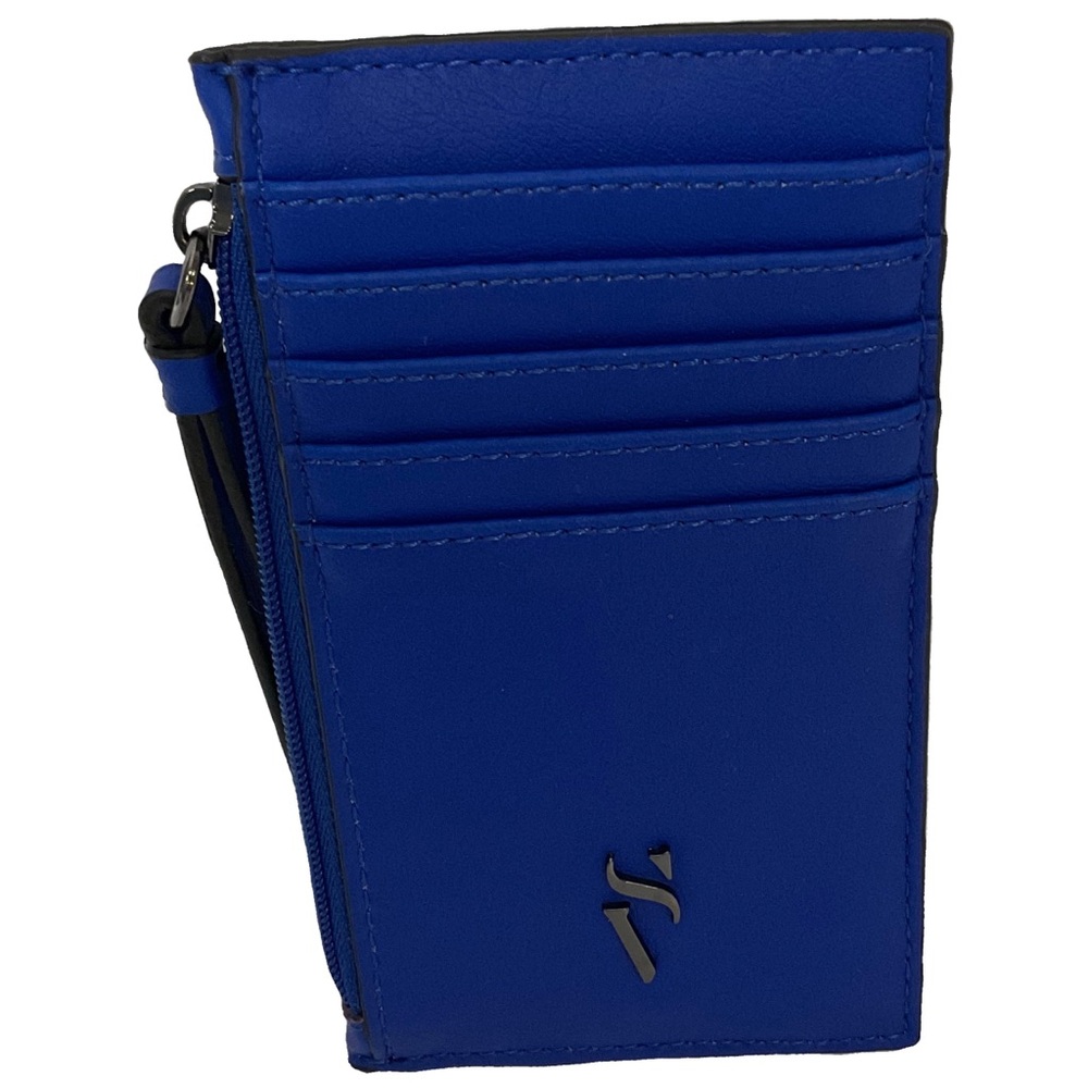 Simply Vera Wang Blue Five Card Slot Wallet Wristlet with ID protective & Zipper